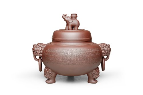 沈遽华紫砂壶 狮象玉鼎 