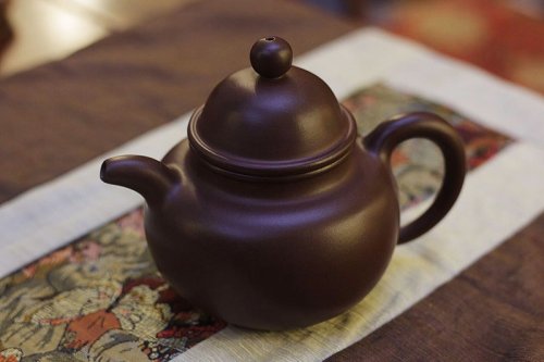 周倩紫砂壶 掇球 