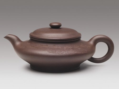 许敏芳紫砂壶 虚扁 