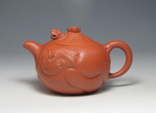 许腊美紫砂壶 鱼化龙 