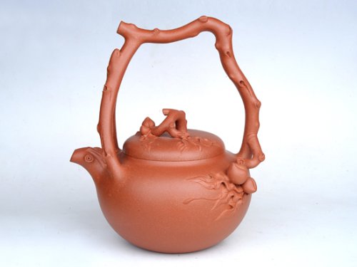陈珍华紫砂壶 大东坡提梁  容量：800CC  清泥：清水泥 