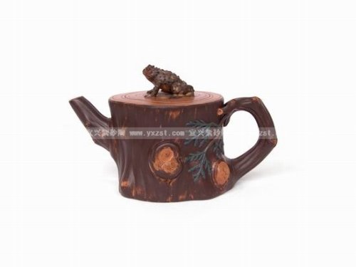 高瑞南紫砂壶 蛤蟆柏树桩 