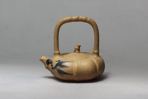 王柯钧紫砂壶 罗汉提梁 