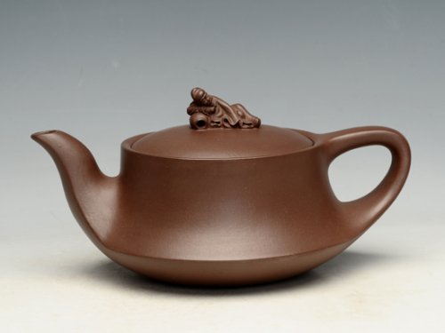 蒋彩萍紫砂壶 曲壶  泥料：底槽清 