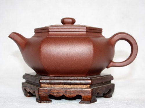 许艳萍紫砂壶 底槽青 六方壶 