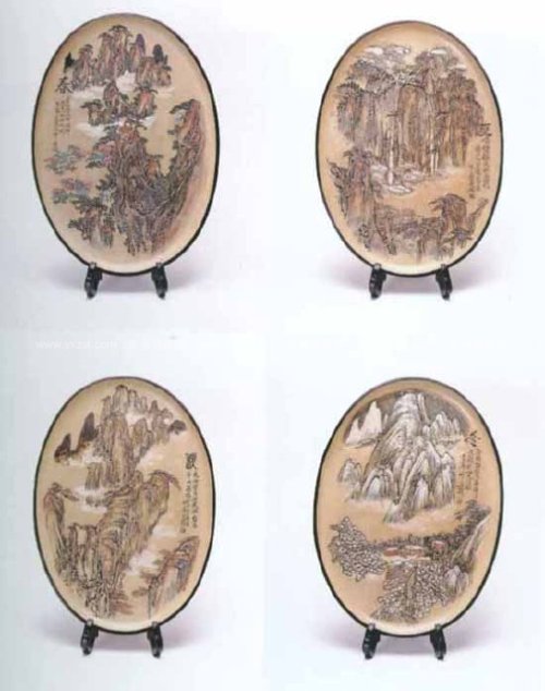 咸仲英紫砂壶 春夏秋冬挂盘 