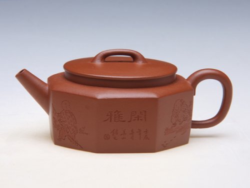 卢伟强紫砂壶 桥钮八方 