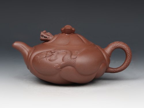 孙洪林紫砂壶 鱼化龙 