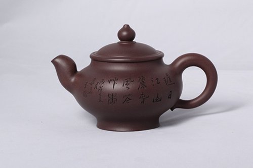 谭泉海紫砂壶 宫灯（谭泉海刻） 