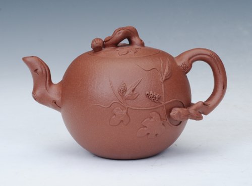 徐芳紫砂壶 松鼠葡萄 