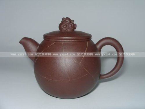 费明华紫砂壶 冰纹祥瑞 