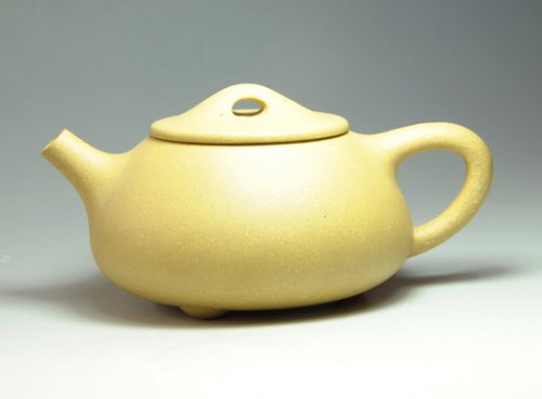 欧亚菲紫砂壶 石瓢壶（金黄段） 