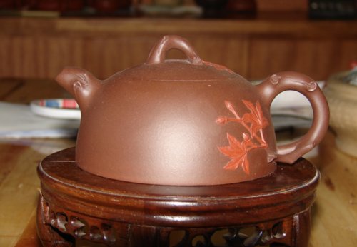 蒋美平紫砂壶 半月枫叶 