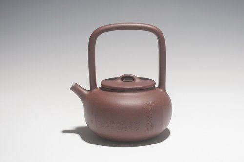 王超群紫砂壶 四方提梁 