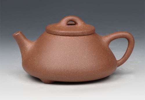 董建忠紫砂壶 三脚石瓢 