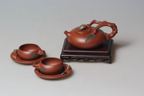 魏柏柯紫砂壶 石颜长青 