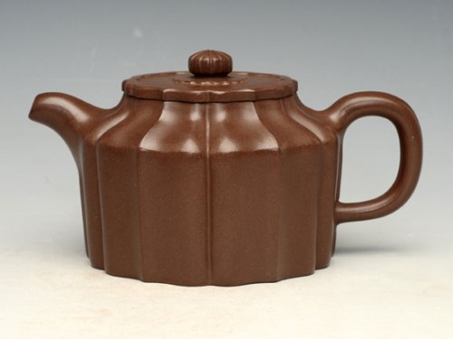 陈礼兴紫砂壶 菱花周盘 