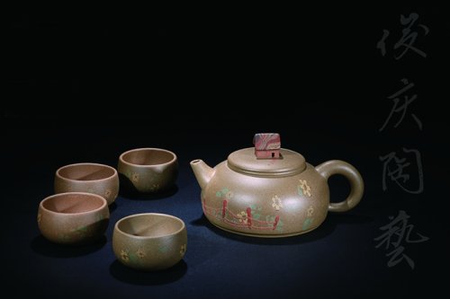 吕俊庆紫砂壶 春色满园 