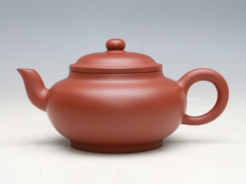 洪美华紫砂壶 扁 潘（紫泥） 