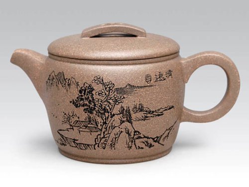 严志军紫砂壶 汉瓦  泥料：段砂泥  容量：200CC 