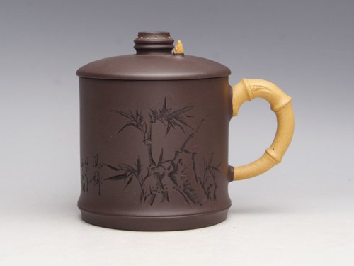 周奇鸣紫砂壶  双色竹节杯  泥... 