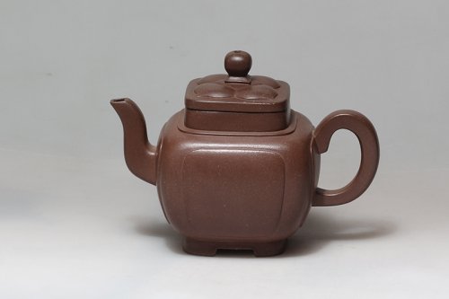 徐君芳紫砂壶 四方菱花 