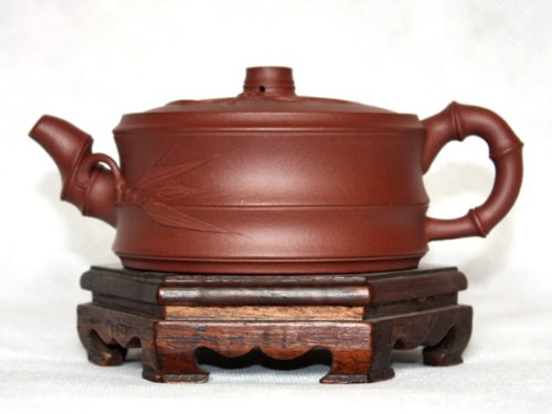 许艳萍紫砂壶 底槽青 扁竹壶 