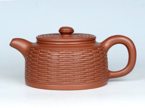 吴建荣紫砂壶 竹编壶 