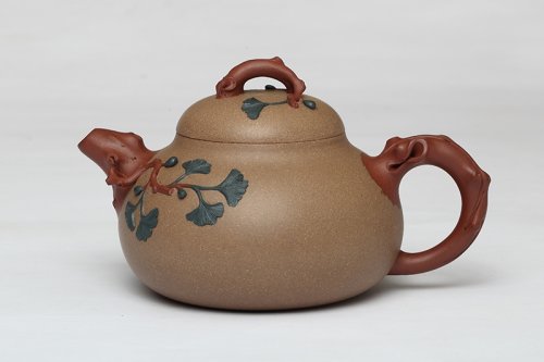 顾学中紫砂壶 银杏 