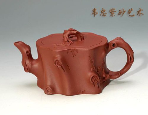 韦忠紫砂壶 梅桩报春 