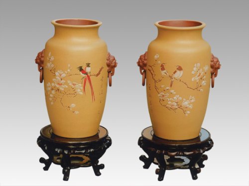 罗荣贤紫砂壶 灯笼瓶   泥料：清水泥上粉段泥 