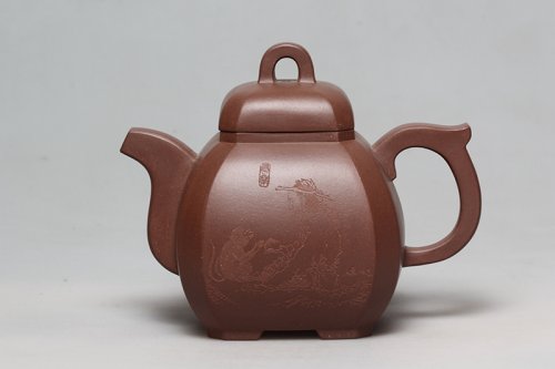 范小中紫砂壶 高四方 