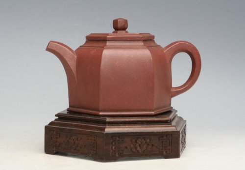 张建生紫砂壶 高六方 