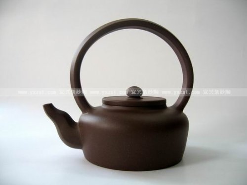 秦永强紫砂壶 明式提梁 