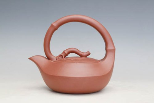 冯文娟紫砂壶 曲竹（清水泥） 