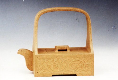 胡朝君紫砂壶 玉带提梁 