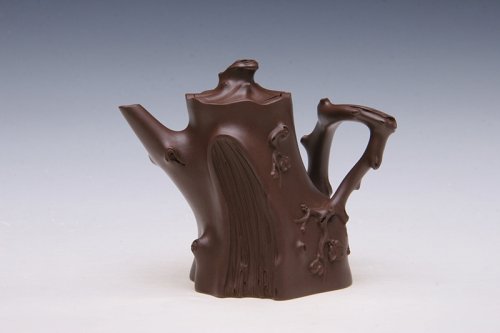 姚志源紫砂壶 小弯把梅桩壶 