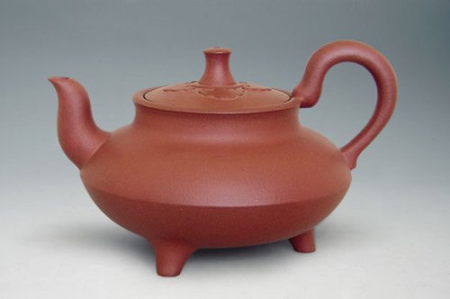 周杰紫砂壶 三足如意 
