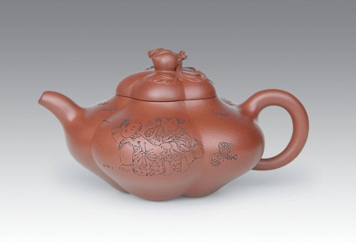 陈洪平紫砂壶 上合桃 