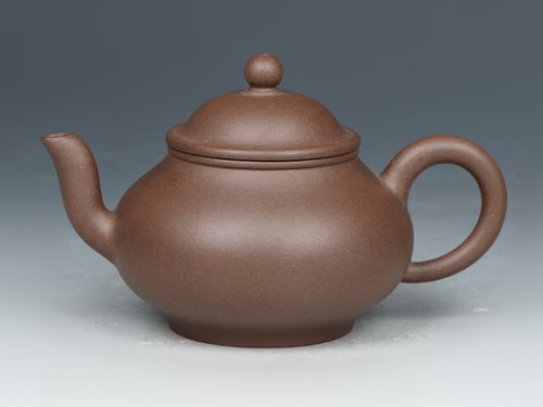 罗荣贤紫砂壶 小潘壶 5号井老紫泥 130cc 