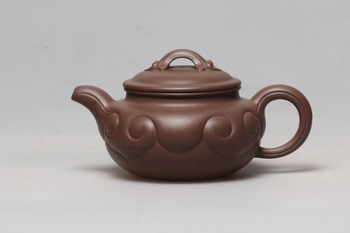 刘彩萍紫砂壶 仿古如意 