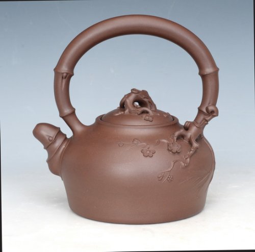 李军紫砂壶 梅竹双清 