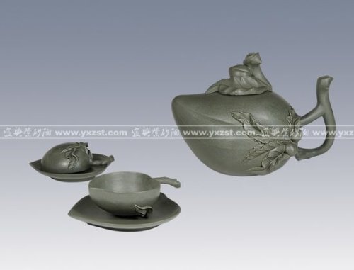 倪顺生紫砂壶 寿桃茶具壶 拷贝 