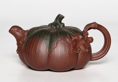 陈友林紫砂壶 七彩南瓜 