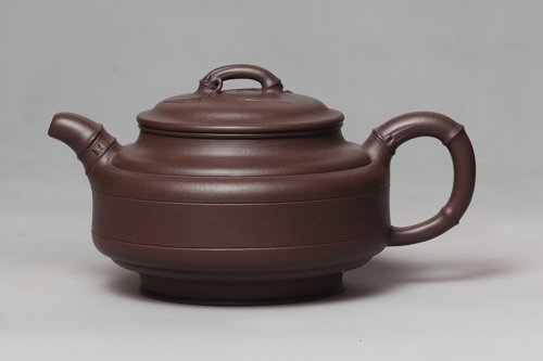 刘国强紫砂壶 双线竹鼓 
