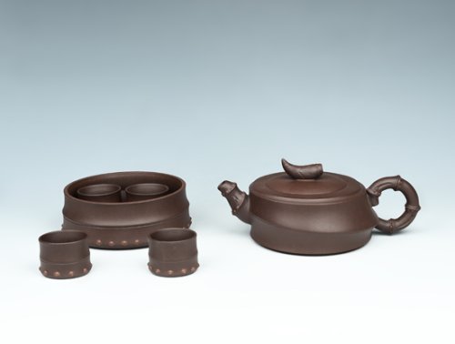 朱其大紫砂壶 雅竹组壶 