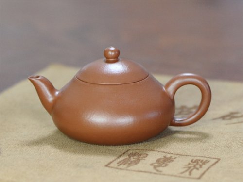 杨惠英紫砂壶 梨形（纯手工老朱泥） 