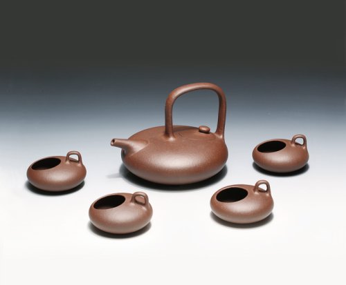 胡永成紫砂壶 雨石提梁 