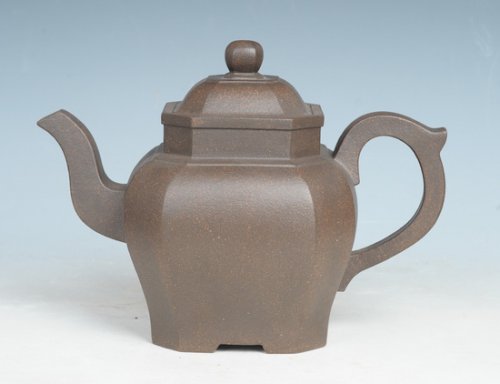 陈玉君紫砂壶 六方鼎壶 