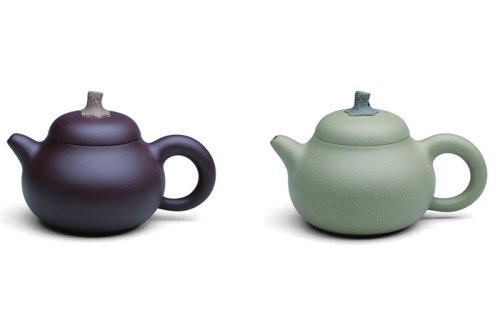 毛春英紫砂壶 双色茄段 